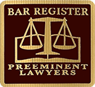 Logo Recognizing Scott Ray's affiliation with Bar Register Preeminent